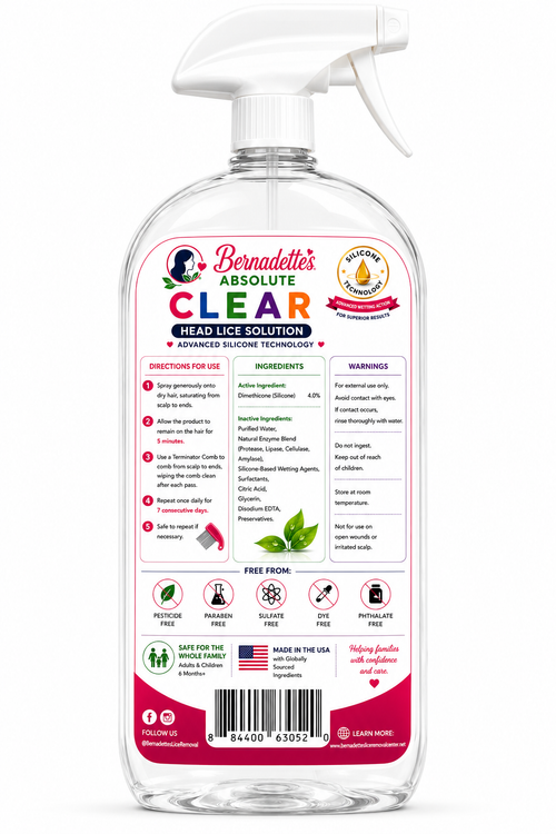 Bernadettes Absolute Clear Lice Solution Spray (28 oz)