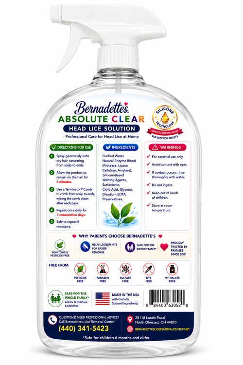 Bernadette's Absolute Clear Head Lice Solution & Comb